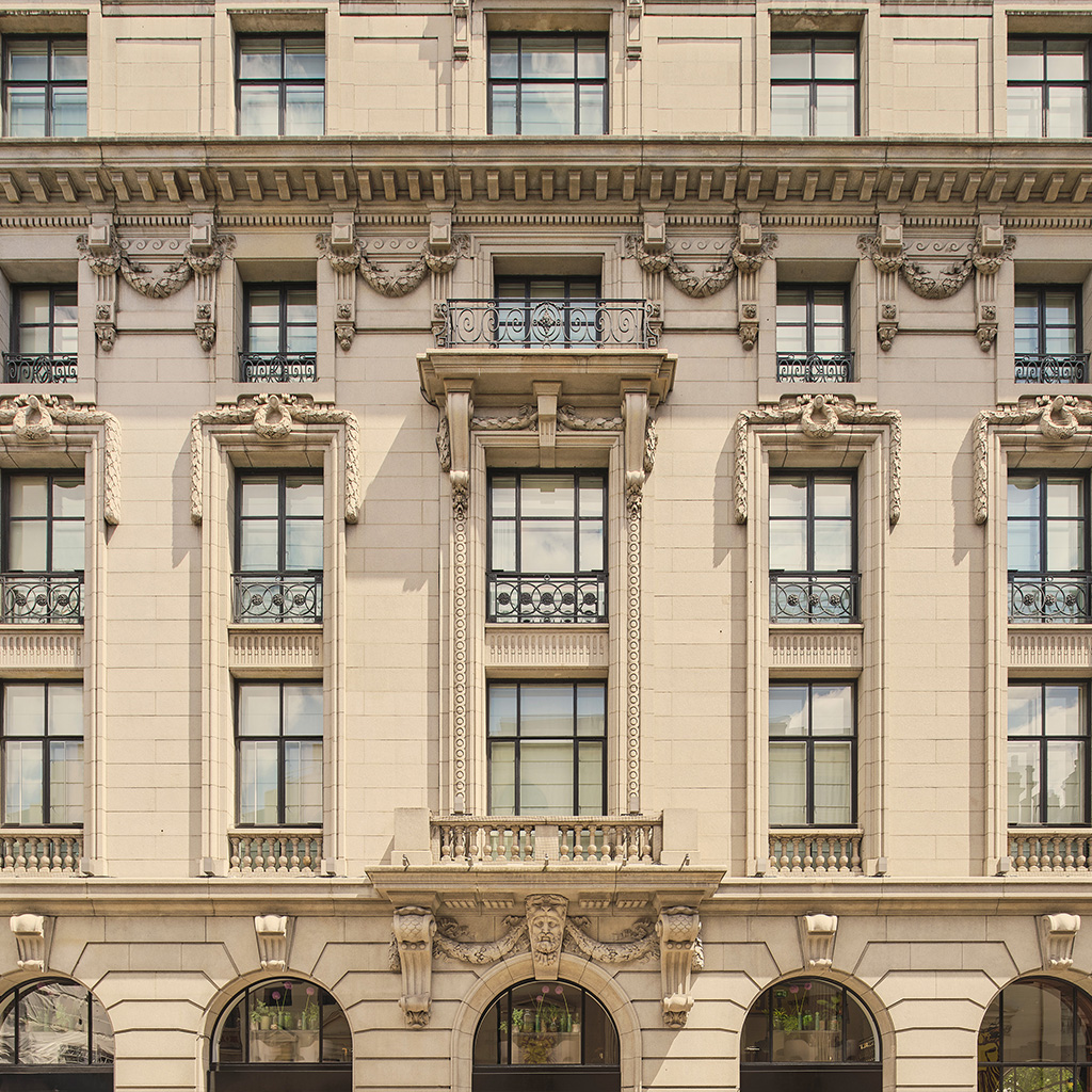 One Aldwych from the outside showcasing the renovation work preformed by Ward Williams
